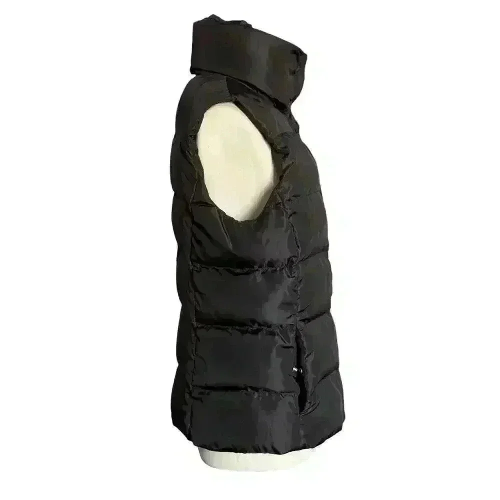 J. Crew Down Filled Black Puffer Jacket Vest Women’s Size Small